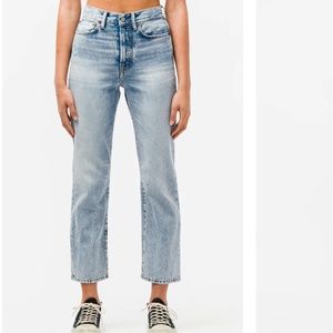 Acne Studios Mece Regular Fit Jeans in Light Trash Blue